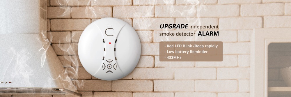 433mhz Home Security Alarm System Wireless Fire Smoke Detector Portable Alarm Sensor